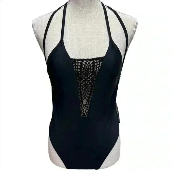 NWT•WOMEN’S XHILARATION BLACK BATHING SUIT•SIZE XS•SUPER CUTE GREAT FOR VACATION - Picture 4 of 7